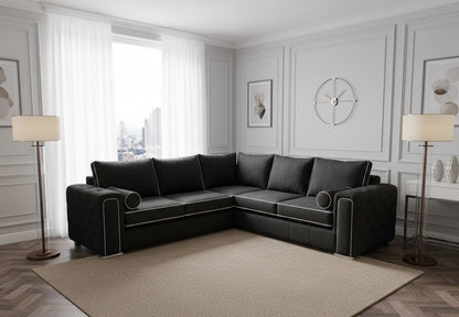 Milano Boxton 5 Seater Corner Sofa in Plush Velvet Fabric
