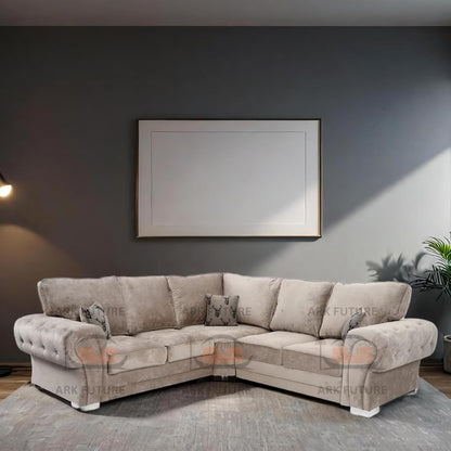 Veneto 5-Seater L-Shaped Corner Sofa with Full Back and Chesterfield Arms