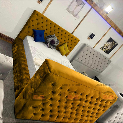 Vero Plush TV Bed Frame – Modern & Comfortable Upholstered Bed