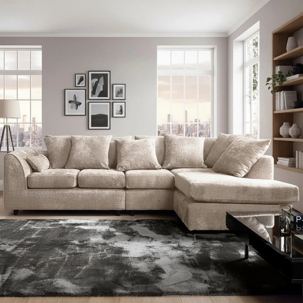 Noble Arc Right-Hand Chaise L-Shaped Sofa