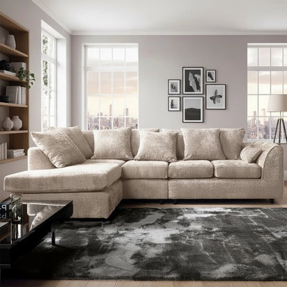 Noble Arc Left-Hand Chaise L-Shaped Sofa