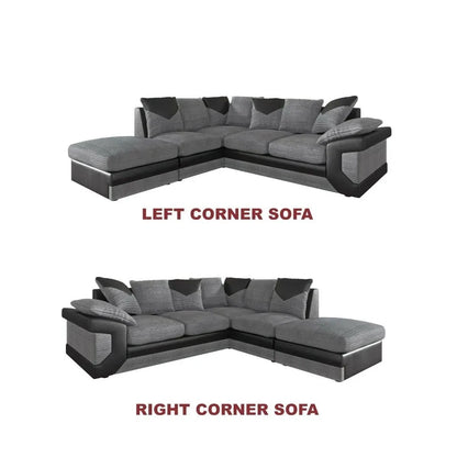 Norwood Bliss L-Shaped Lef-Hand Chaise Sofa Jumbo Fabric