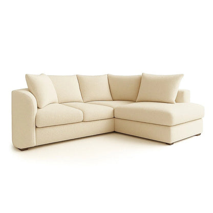 Newcroft Soft L-Shaped Modern Lounge Sofa In Boucle Fabric