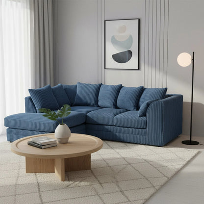 Oak Pavilion Left-Hand Chaise L-Shaped Sofa In Jumbo Fabric