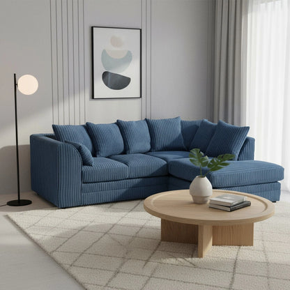 Oak Pavilion Right-Hand Chaise L-Shaped Sofa In Jumbo Fabric