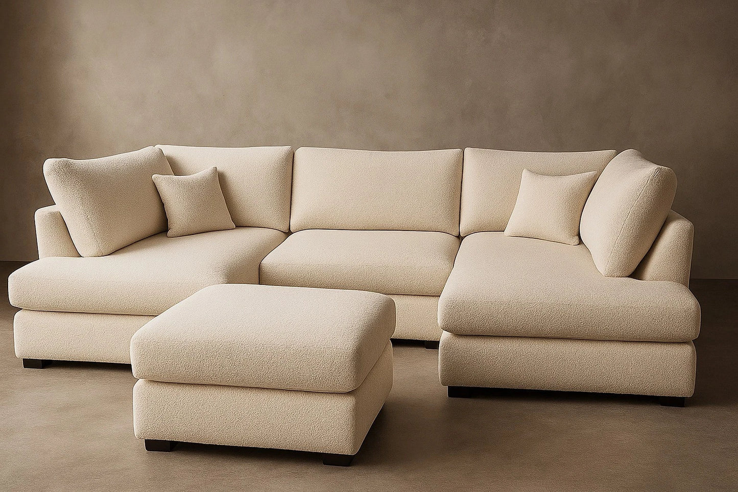 Queensbury Soft Modern Lounge U-Shaped Sofa