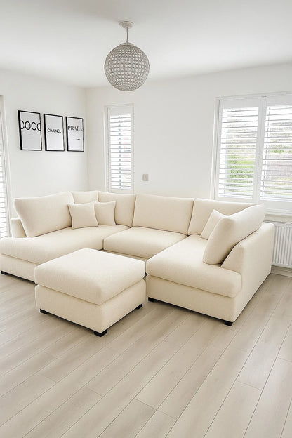 Queensbury Soft Modern Lounge U-Shaped Sofa