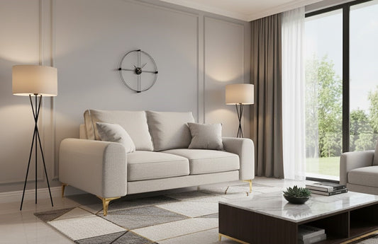 Gali 2 Seater Sofa in Plush Velvet Fabric