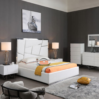 Reginald Stylish Bed Frame With Silver Border