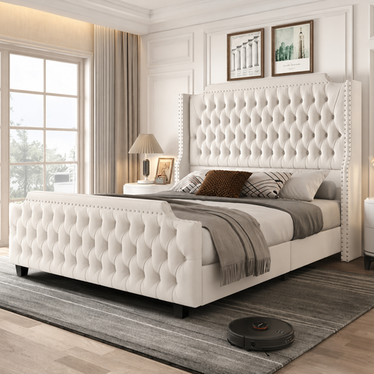 Aidan Chesterfield Wingback Bed Frame