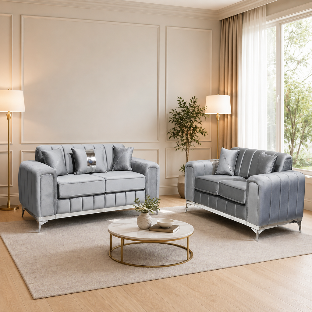 Benner Upholstered Sofa in Plush Velver