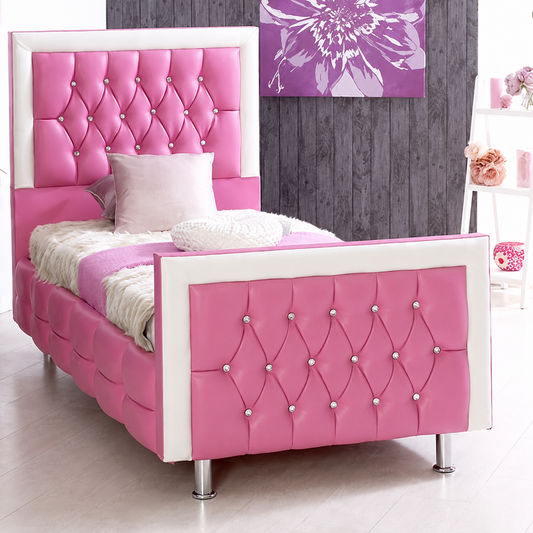 Princess Chesterfield Kids Bed With Diamond Buttons