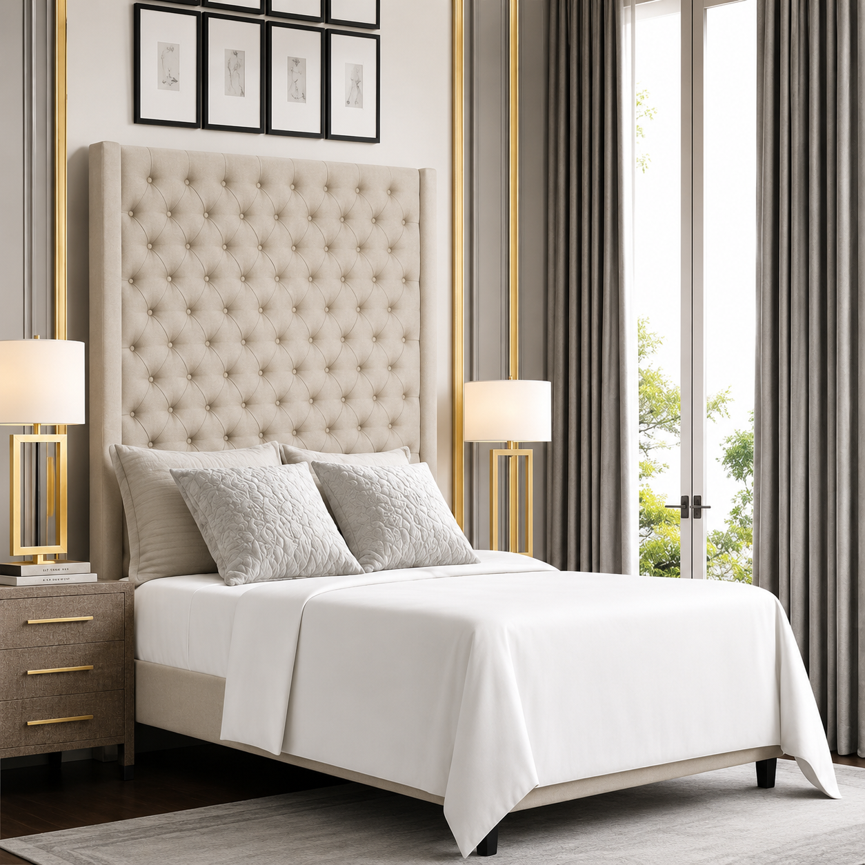 Aaron Chesterfield Bed Frame
