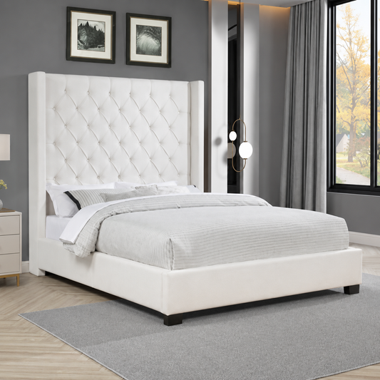 Felix Chesterfield Wingback Upholstered Bed Frame
