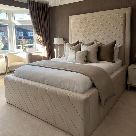 Sienna Upholstered Bed With High Siderails