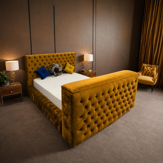 Raptor Chesterfield Upholstered TV Bed Frame