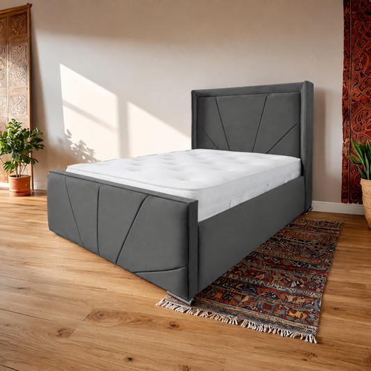 Subrise Upholstered Ottoman Bed – Lift-Up, Storage, Modern Fabric