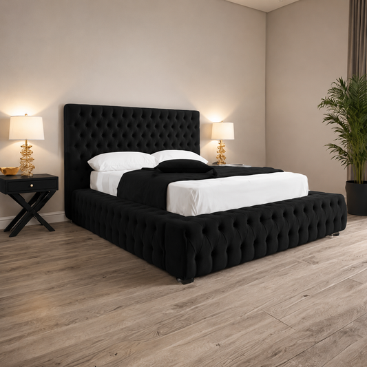 Celeste Upholstered Ottoman Bed Frame with Storage