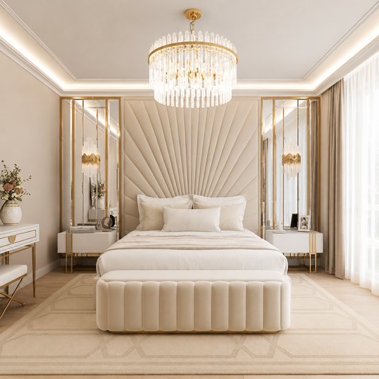 Carter stylish High Headboard Bed Frame