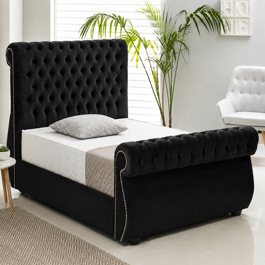Nampi Swan Sleigh Bed
