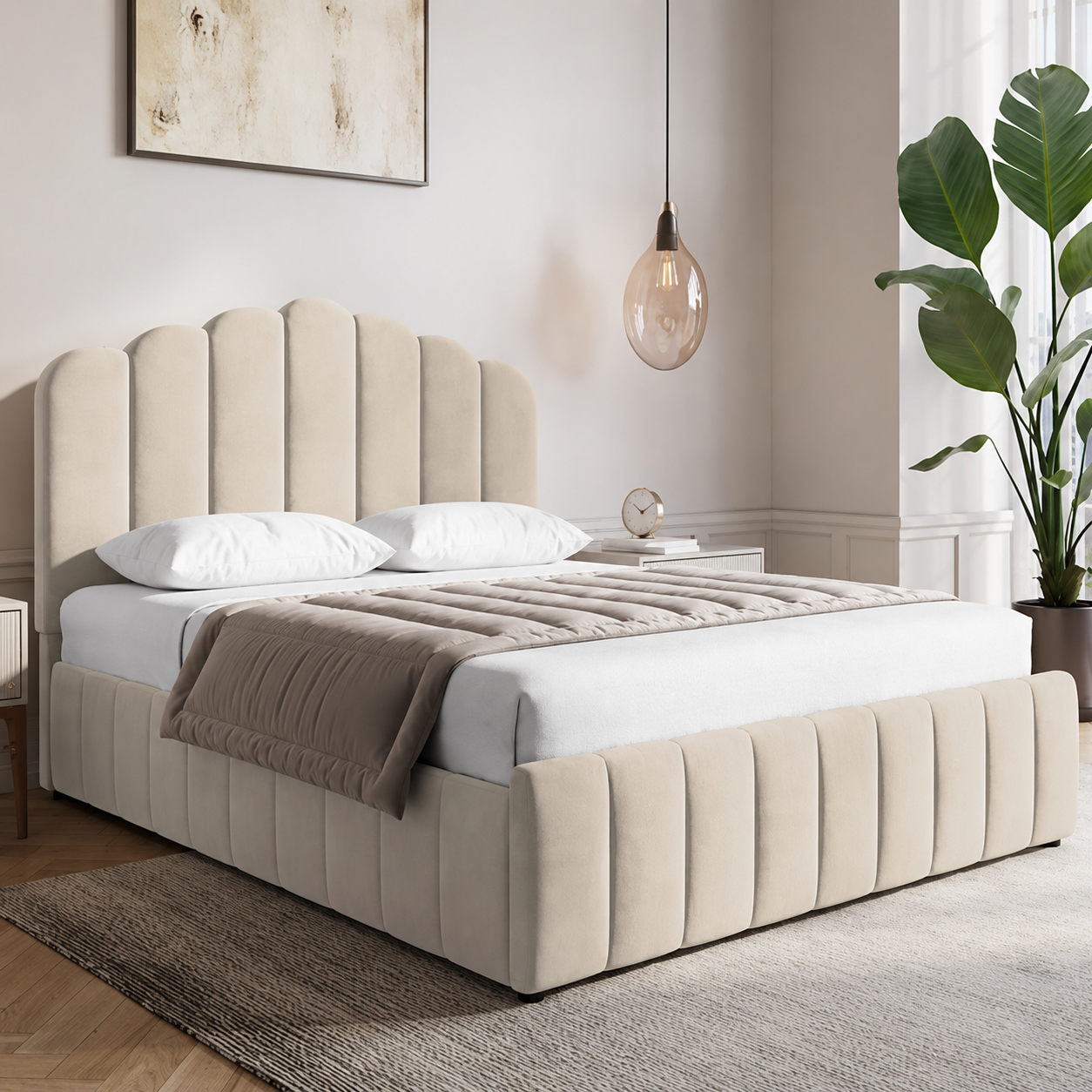 Edwardian Gas Lift Ottoman Bed Frame