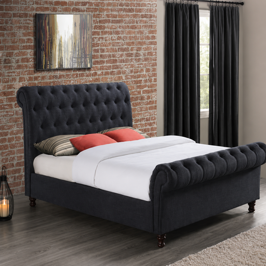 Natali Chesterfield Sleigh Bed