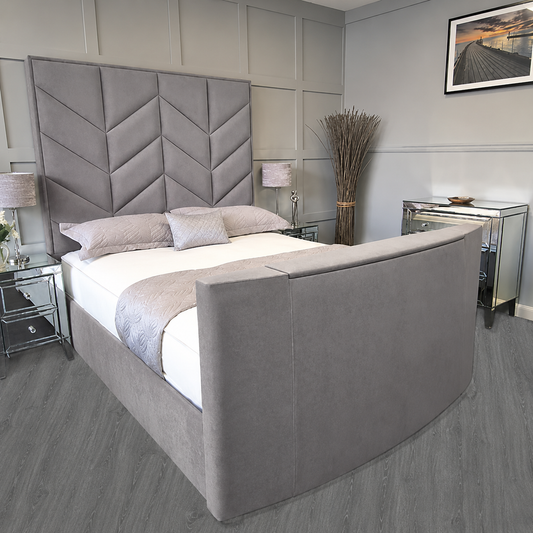 Andrew Luxury TV Bed Frame With High Headboard