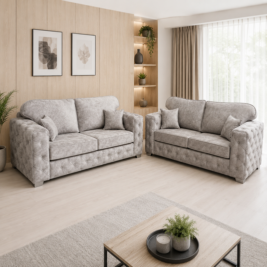 Carlene Chesterfield Design Sofa in Plush Velvet