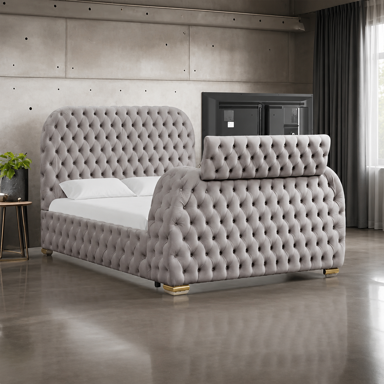 Ezra Circular TV Bed Frame