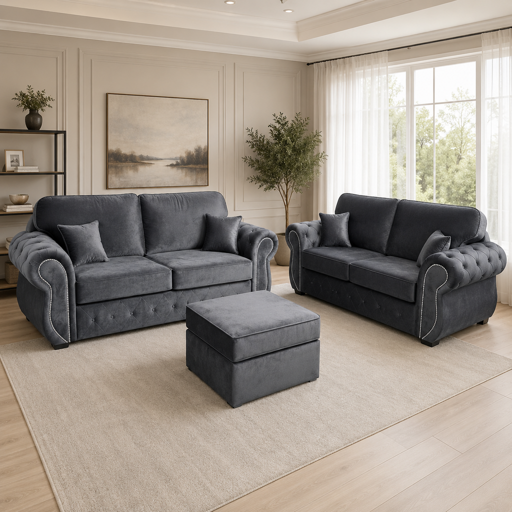 Palardy upholstered Sofa in Chesterfield Design