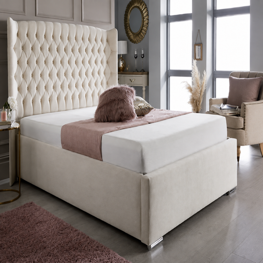 Alan Wingback Upholstered Bed Frame