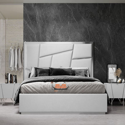 Reginald Stylish Bed Frame With Silver Border