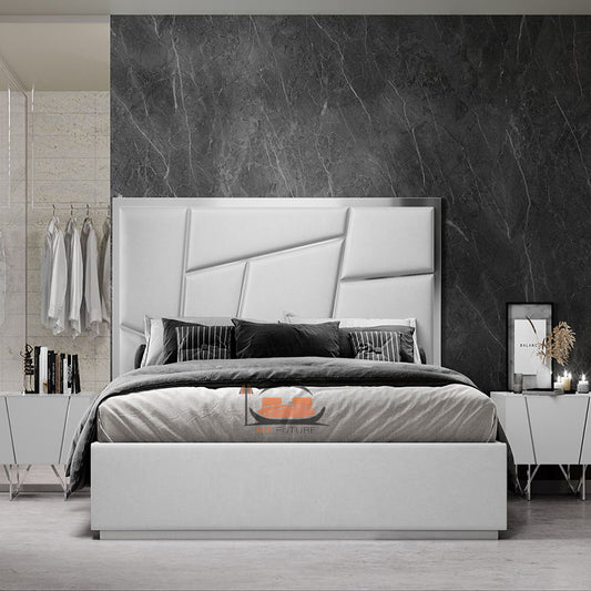 Reginald Stylish Bed Frame With Silver Border