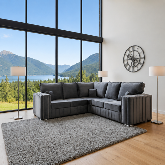 Colette Sofa in Plush Velvet Fabric