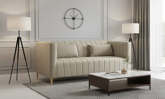 Alfy 3 Seater Sofa in Plush Velvet Fabric