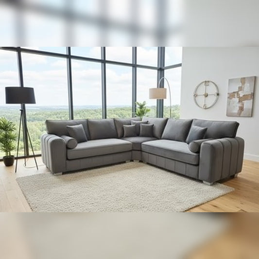 Layla Luxury Sofa in Plush Velvet Fabric