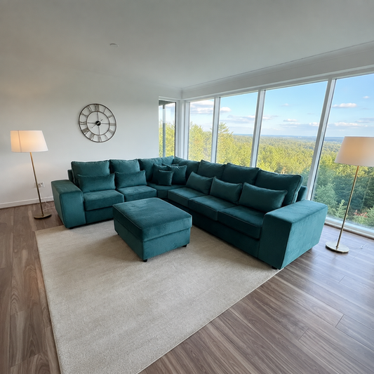 Alexa Sofa in Plush Velvet Fabric
