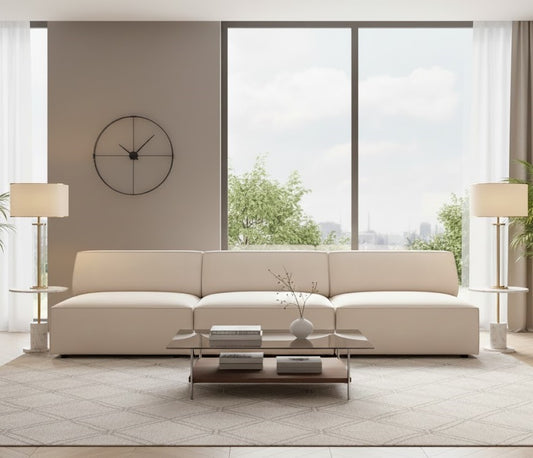 Simba 3 Seater Sofa in Plush Velvet Fabric