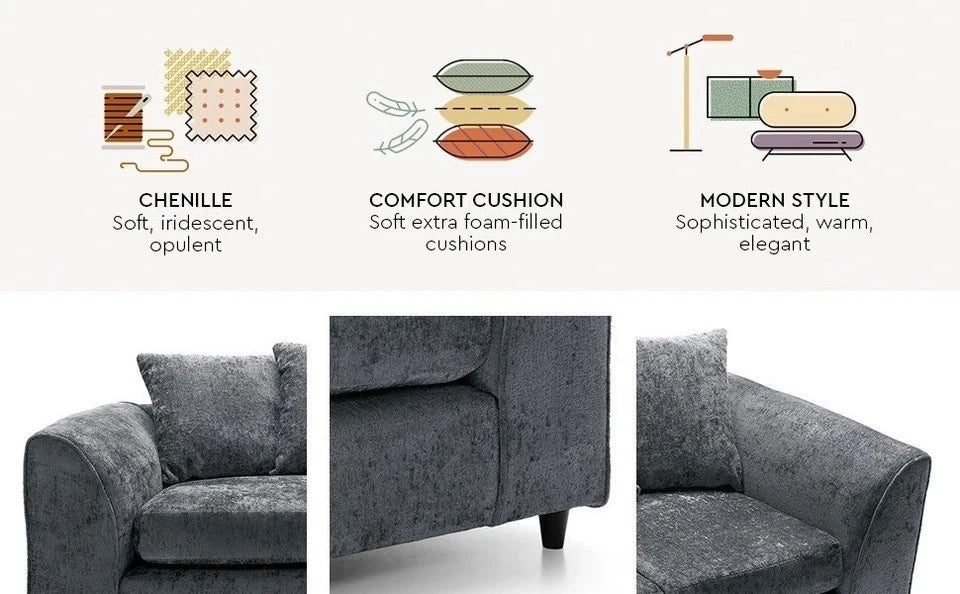 Stone Aura Left-Hand Chaise L-Shaped Sofa