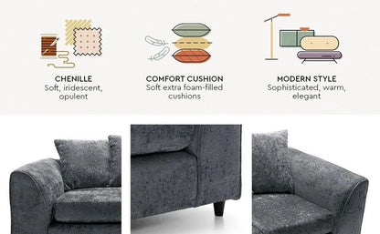 Stone Aura Left-Hand Chaise L-Shaped Sofa