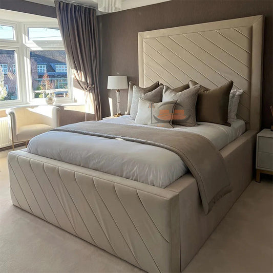 Sienna Upholstered Bed With High Siderails