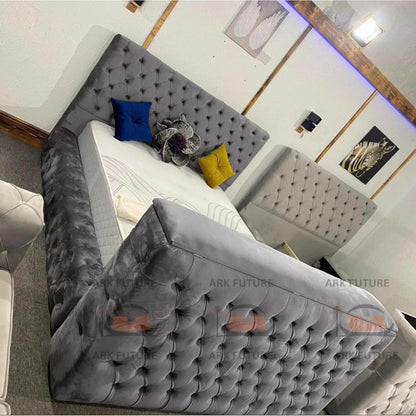 Vero Plush TV Bed Frame – Modern & Comfortable Upholstered Bed