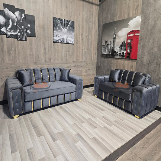 Spiceland Designer Sofa in Plush Fabric