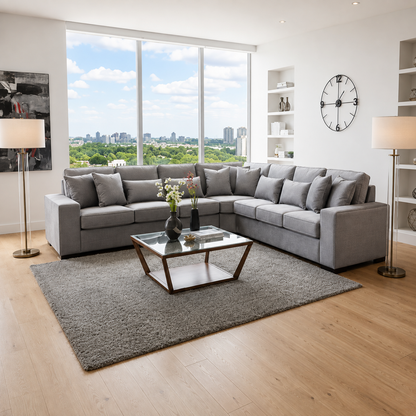 Elite Luxury Corner Sofa in Plush Velvet