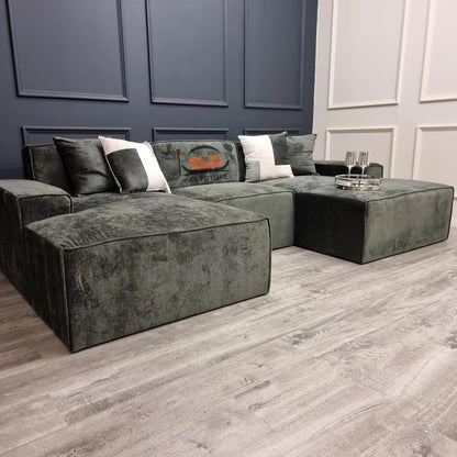 Atlanta U-Shape Modular Sofa - Adjustable, Modern Fabric Sectional