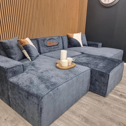 Atlanta U-Shape Modular Sofa - Adjustable, Modern Fabric Sectional