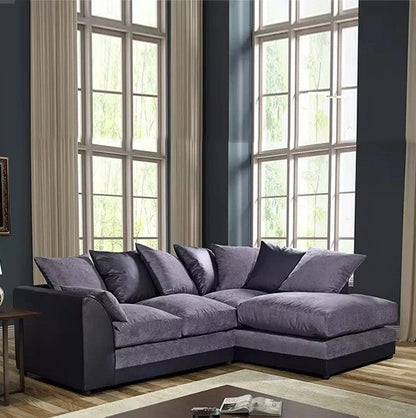 Urban Crest Modern Lounge L-Shaped Sofa In Right/Left Chaise