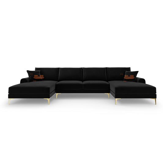 Lincon U Shape Sofa in Plush Velvet Fabric