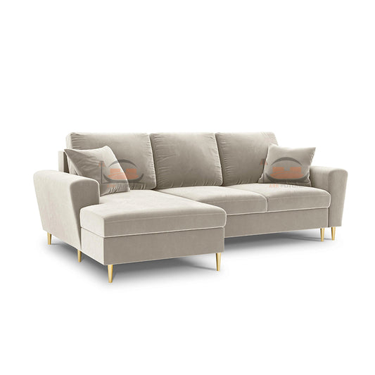 Kyoto Left hand Plush Velvet Sofa Corner Sofa