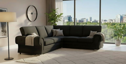 Veneto 5-Seater L-Shaped Corner Sofa with Full Back and Chesterfield Arms